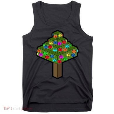 Retro Christmas Tree Blocks Gaming Craft Tank Top