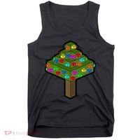 Retro Christmas Tree Blocks Gaming Craft Tank Top thumb 0