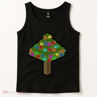 Retro Christmas Tree Blocks Gaming Craft Tank Top thumb 2