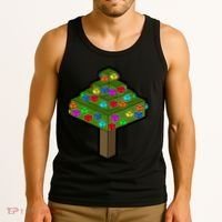 Retro Christmas Tree Blocks Gaming Craft Tank Top thumb 3