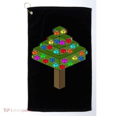 Retro Christmas Tree Blocks Gaming Craft Golf Towel