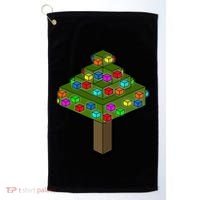 Retro Christmas Tree Blocks Gaming Craft Golf Towel thumb 0