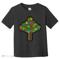 Retro Christmas Tree Blocks Gaming Craft Toddler T-Shirt thumb 0