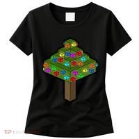 Retro Christmas Tree Blocks Gaming Craft Women's T-Shirt thumb 0