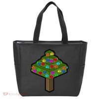 Retro Christmas Tree Blocks Gaming Craft Tote Bag thumb 0
