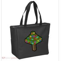 Retro Christmas Tree Blocks Gaming Craft Tote Bag thumb 2