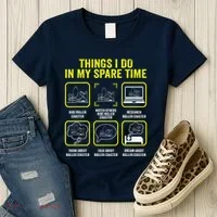 Roller Coaster Things I Do In My Spare Time Rollercoaster Women's T-Shirt thumb 3