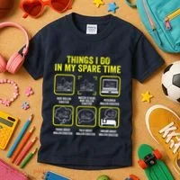 Roller Coaster Things I Do In My Spare Time Rollercoaster Kids T-Shirt thumb 3