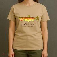 Retro Cutthroat Trout Vintage Fly Fishing T-Shirt thumb 4