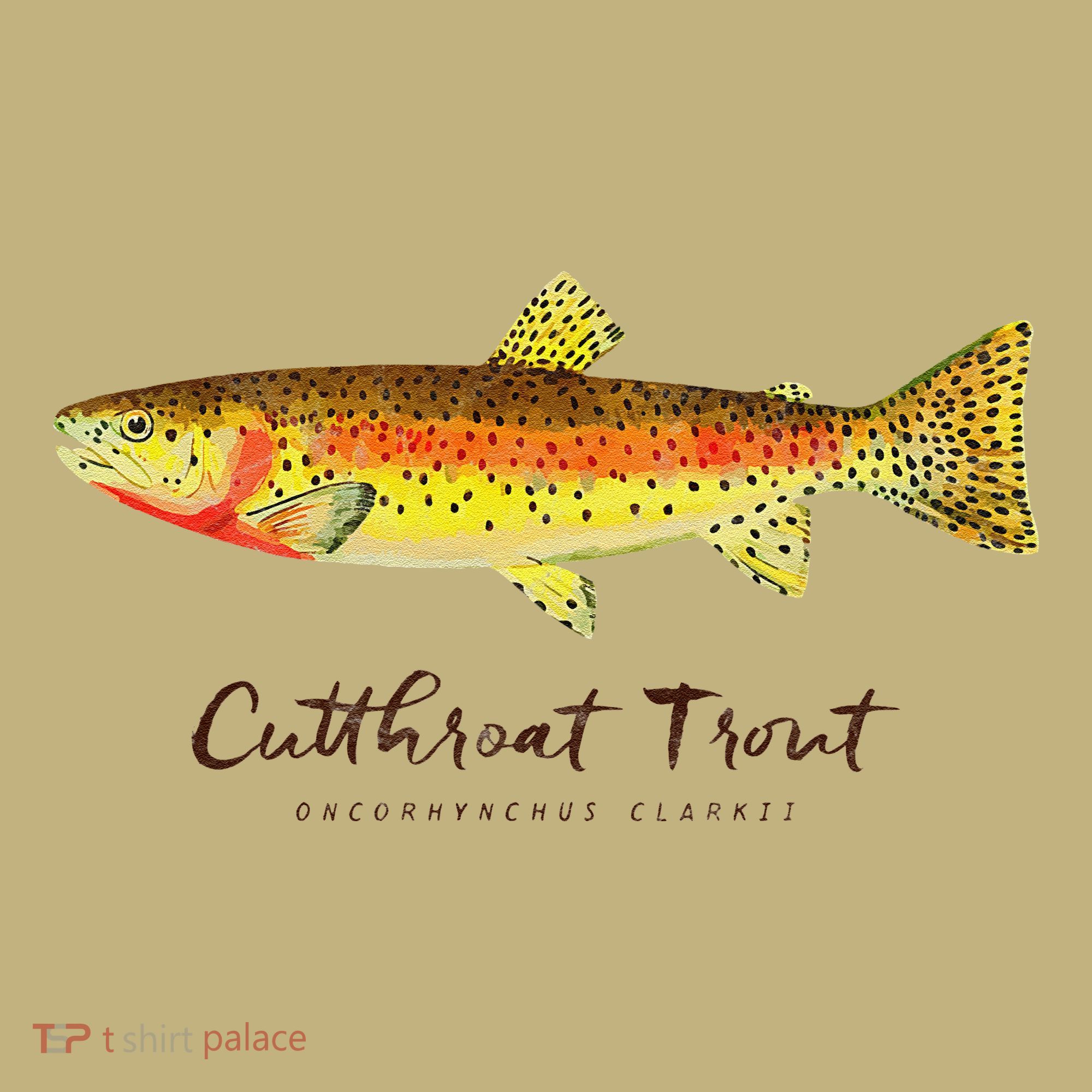 Retro Cutthroat Trout Vintage Fly Fishing T-Shirt