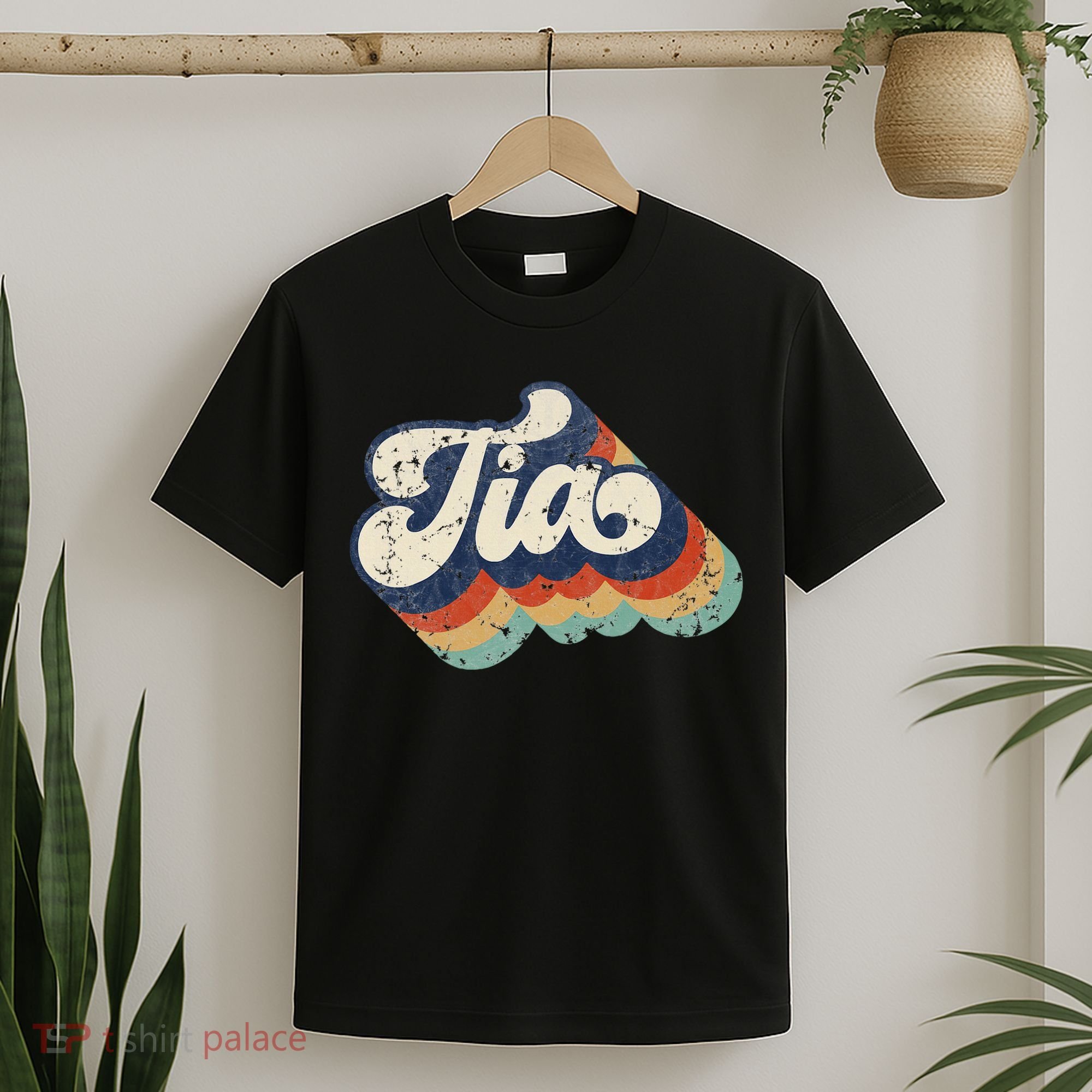 Retro Cute Tia For Auntie Best Tia Ever Aunt T-Shirt