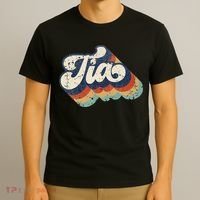 Retro Cute Tia For Auntie Best Tia Ever Aunt T-Shirt thumb 3