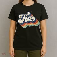 Retro Cute Tia For Auntie Best Tia Ever Aunt T-Shirt thumb 4