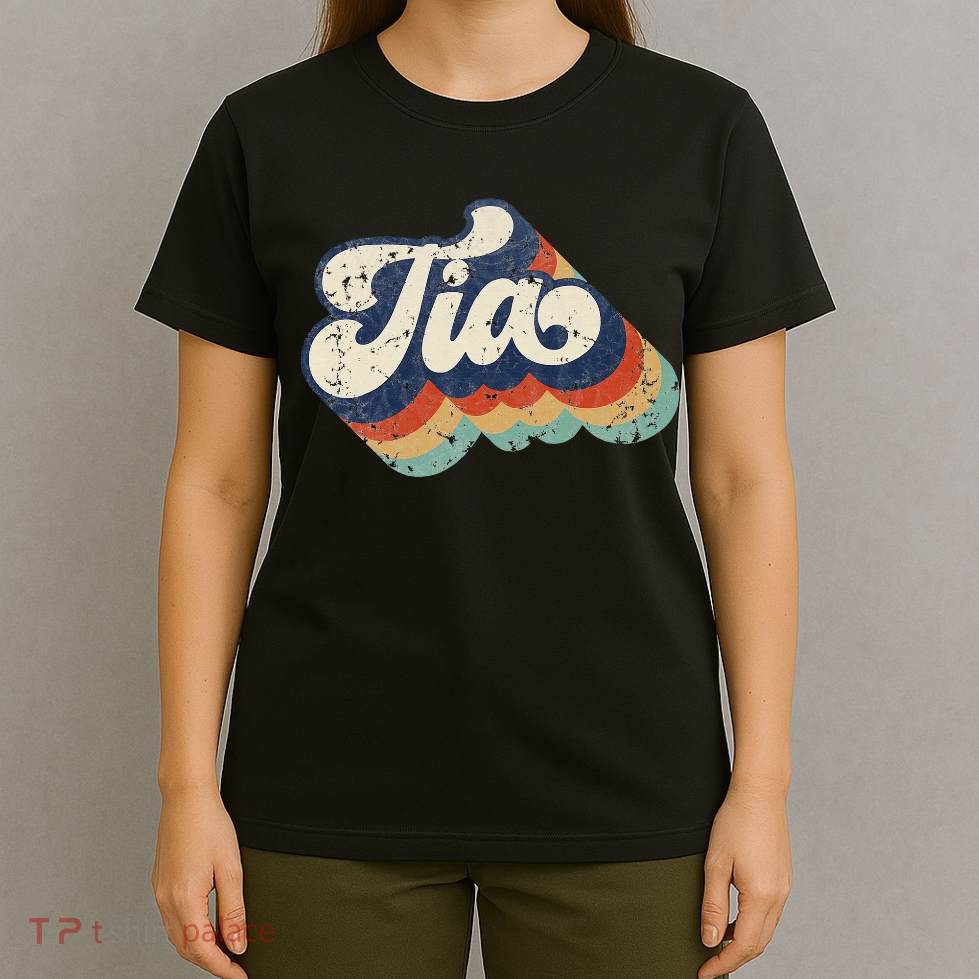 Retro Cute Tia For Auntie Best Tia Ever Aunt T-Shirt