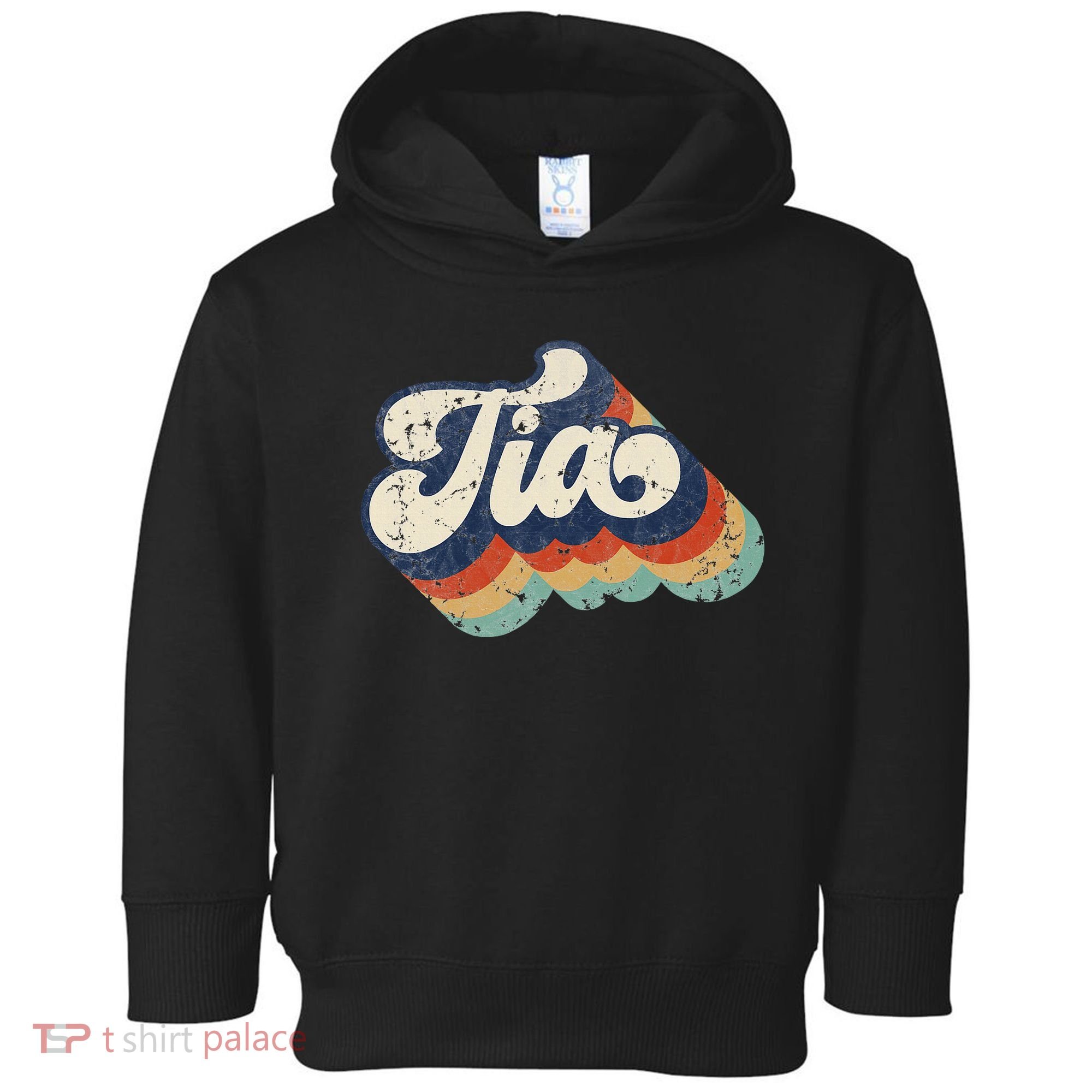 Retro Cute Tia For Auntie Best Tia Ever Aunt Toddler Hoodie