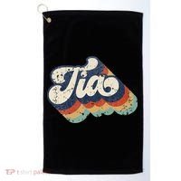 Retro Cute Tia For Auntie Best Tia Ever Aunt Golf Towel thumb 0
