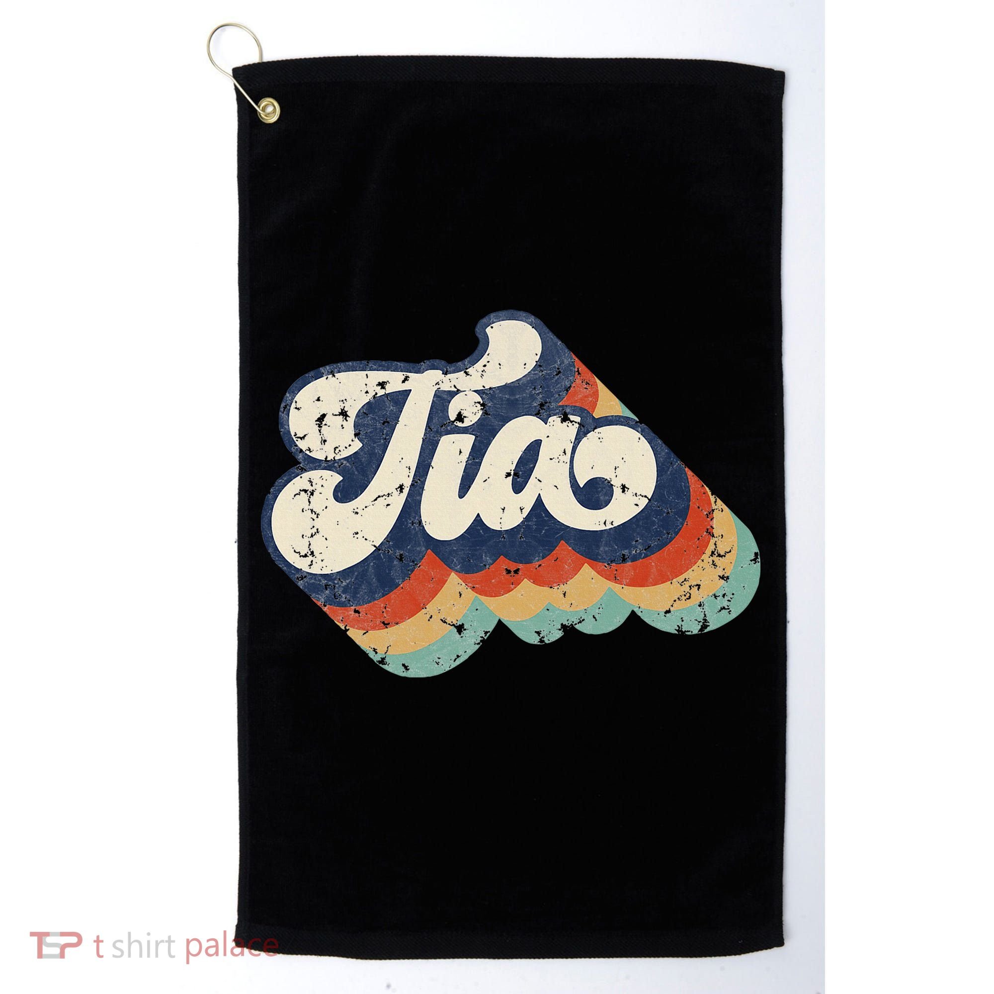 Retro Cute Tia For Auntie Best Tia Ever Aunt Golf Towel