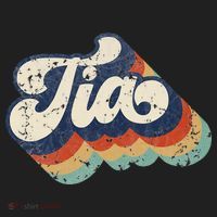 Retro Cute Tia For Auntie Best Tia Ever Aunt Golf Towel thumb 3