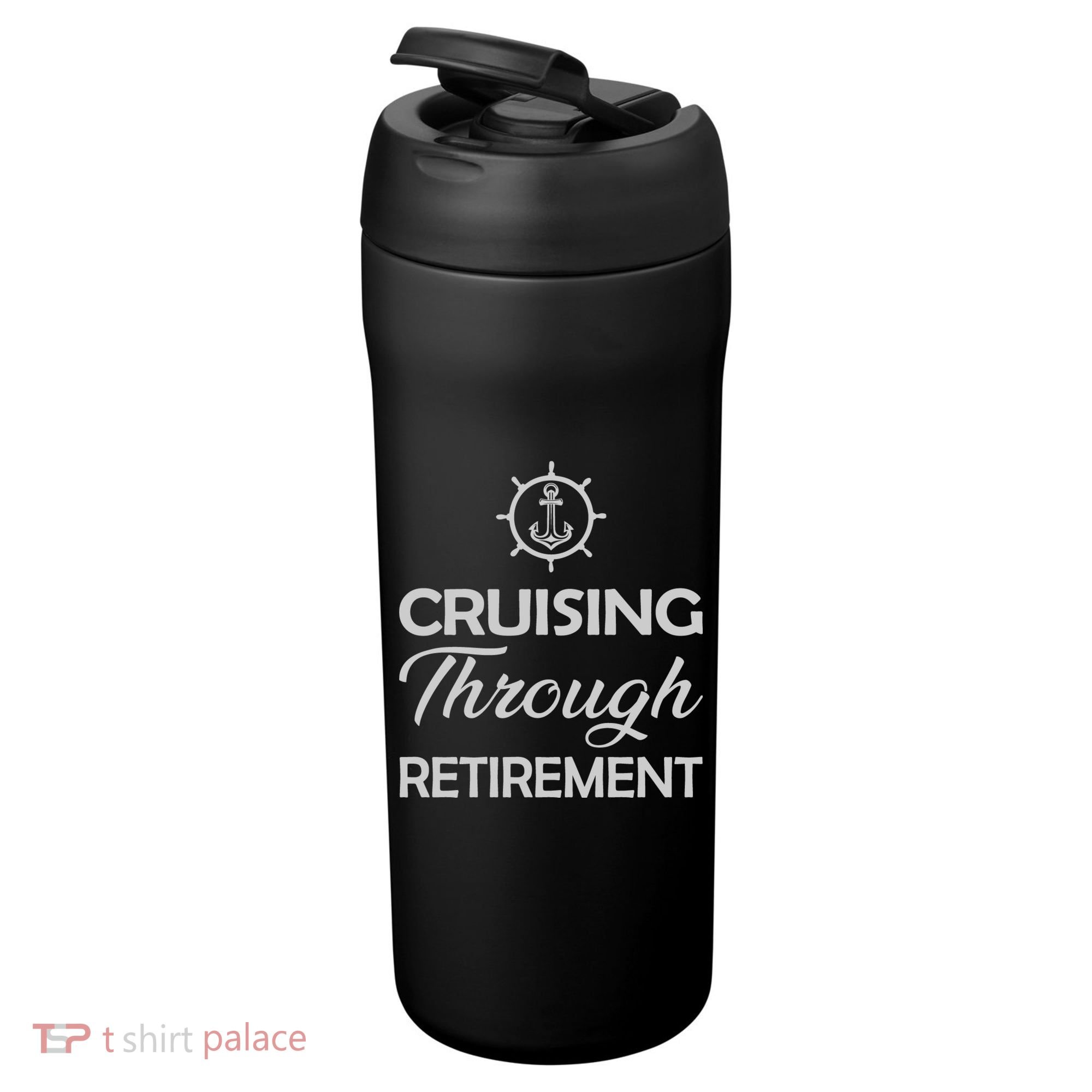Retired Cruising Through Retirement Gift 24oz Duet Stainless Steel Tumbler