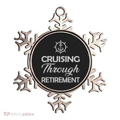 Retired Cruising Through Retirement Gift Ornament