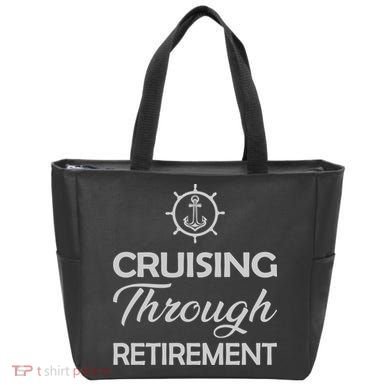Retired Cruising Through Retirement Gift Tote Bag