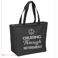 Retired Cruising Through Retirement Gift Tote Bag thumb 2