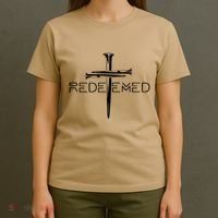 Redeemed Collection: The Ultimate Redeemer 3 Nails Cross Black On Black T-Shirt thumb 4