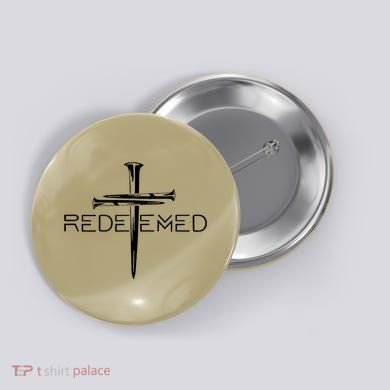 Redeemed Collection: The Ultimate Redeemer 3 Nails Cross Black On Black Button