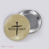 Redeemed Collection: The Ultimate Redeemer 3 Nails Cross Black On Black Button thumb 0