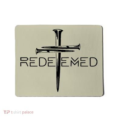 Redeemed Collection: The Ultimate Redeemer 3 Nails Cross Black On Black Mousepad