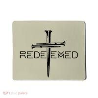 Redeemed Collection: The Ultimate Redeemer 3 Nails Cross Black On Black Mousepad thumb 0
