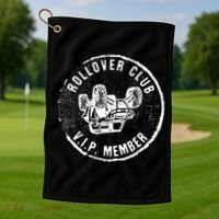 Rollover Club UTV SXS Funny Side By Side Offroad Riding Golf Towel thumb 1