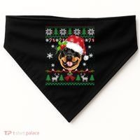 Rottweiler Christmas Ugly Sweater Rottweiler Tree Light Xmas Gift USA-Made Doggie Bandana thumb 0