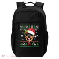 Rottweiler Christmas Ugly Sweater Rottweiler Tree Light Xmas Gift Backpack thumb 0