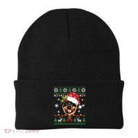 Rottweiler Christmas Ugly Sweater Rottweiler Tree Light Xmas Gift Beanie thumb 0