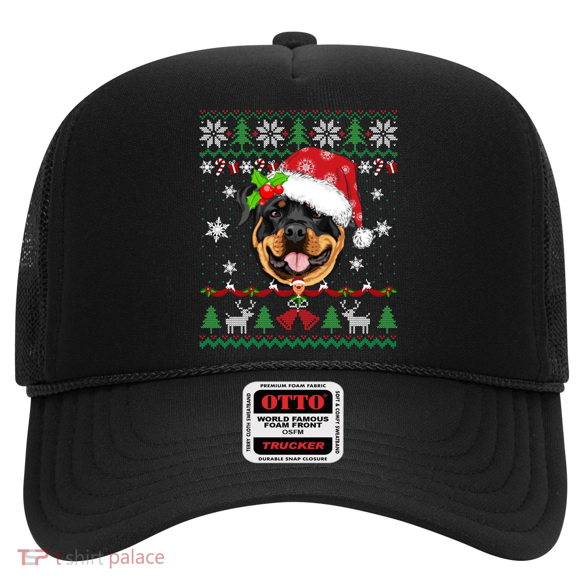 Rottweiler Christmas Ugly Sweater Rottweiler Tree Light Xmas Gift Hat