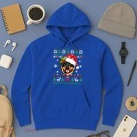 Rottweiler Christmas Ugly Sweater Rottweiler Tree Light Xmas Gift Hoodie thumb 3