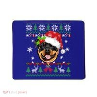 Rottweiler Christmas Ugly Sweater Rottweiler Tree Light Xmas Gift Mousepad thumb 0