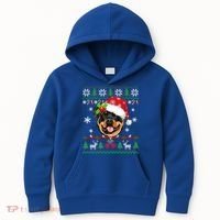 Rottweiler Christmas Ugly Sweater Rottweiler Tree Light Xmas Gift Kids Hoodie thumb 0