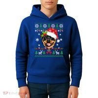 Rottweiler Christmas Ugly Sweater Rottweiler Tree Light Xmas Gift Kids Hoodie thumb 4