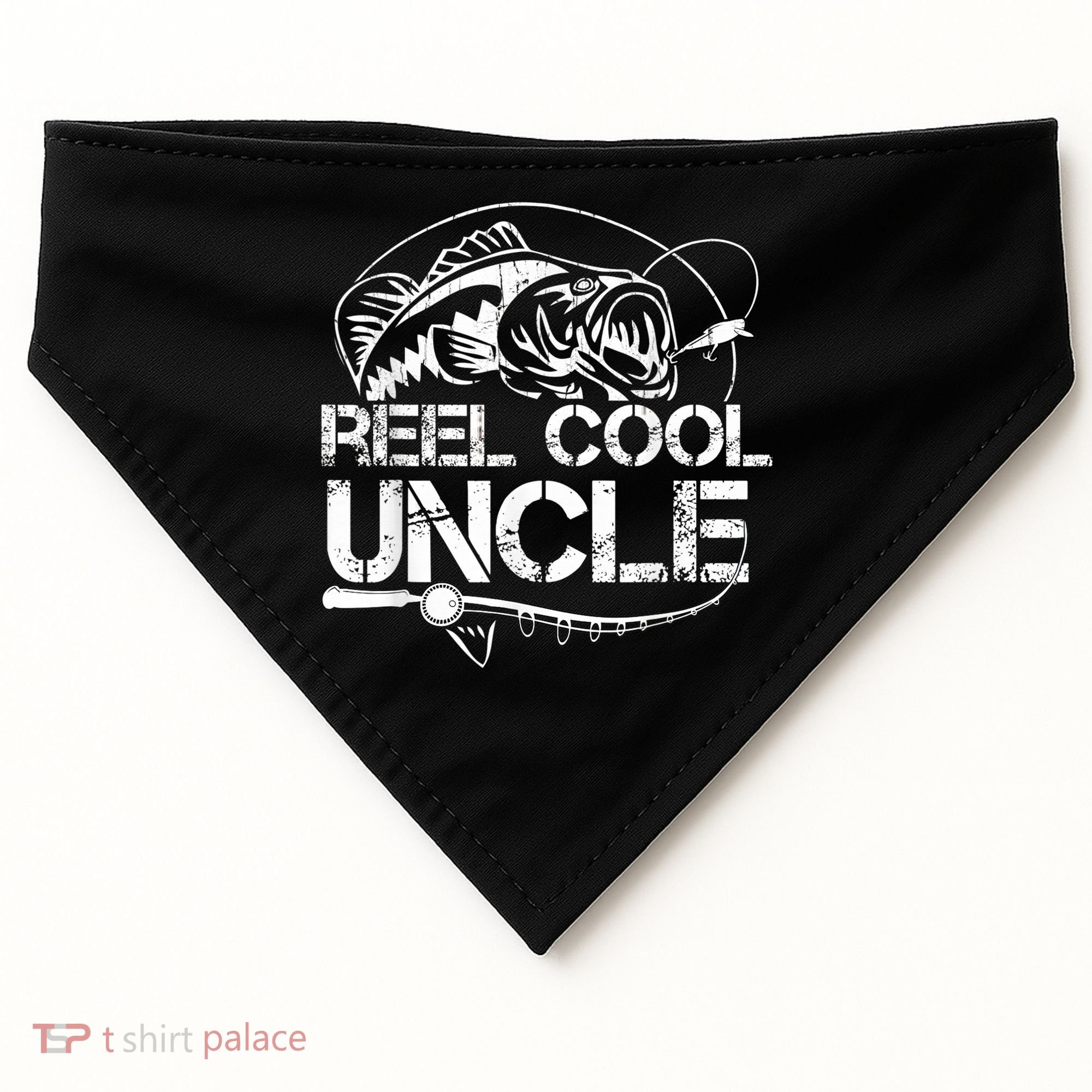 Reel Cool Uncle Fishing Daddy Fathers Day Dad Gifts For  USA-Made Doggie Bandana