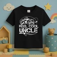 Reel Cool Uncle Fishing Daddy Fathers Day Dad Gifts For  Toddler T-Shirt thumb 3