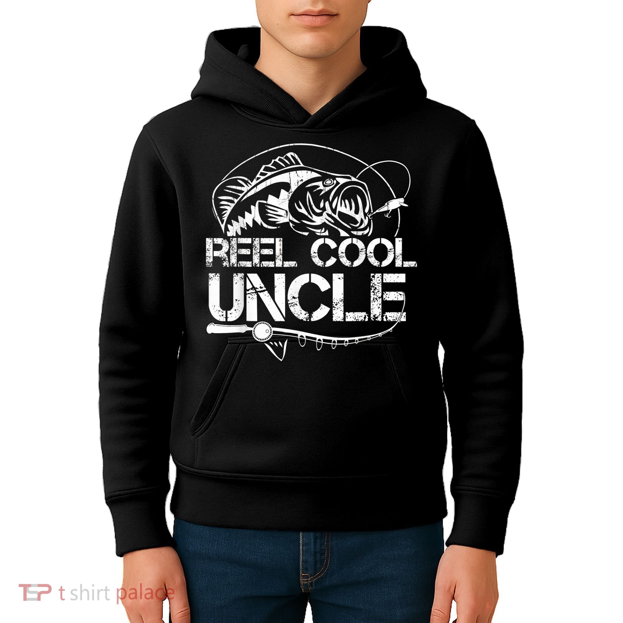 Reel Cool Uncle Fishing Daddy Fathers Day Dad Gifts For  Kids Hoodie