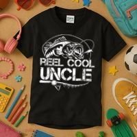 Reel Cool Uncle Fishing Daddy Fathers Day Dad Gifts For  Kids T-Shirt thumb 3