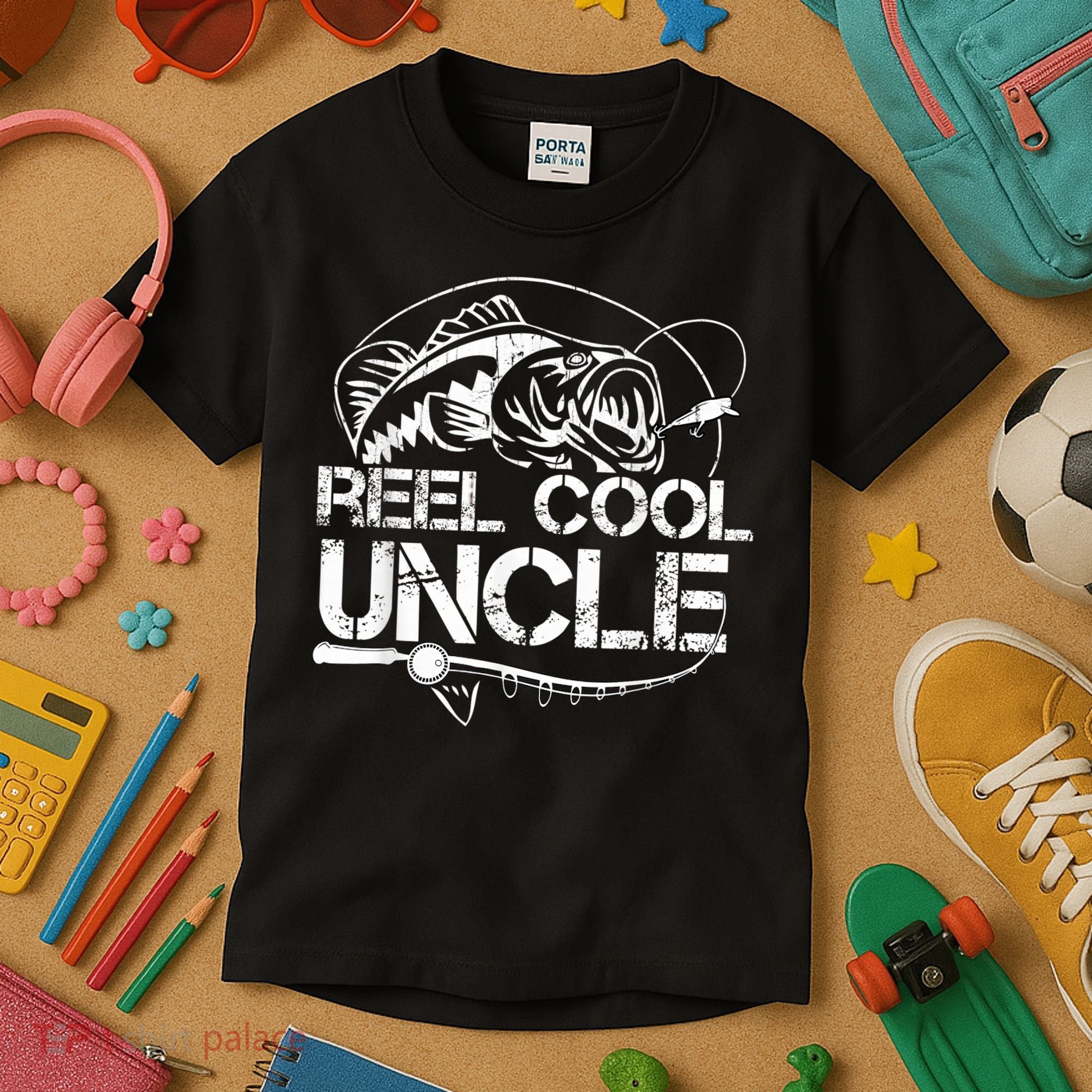 Reel Cool Uncle Fishing Daddy Fathers Day Dad Gifts For  Kids T-Shirt
