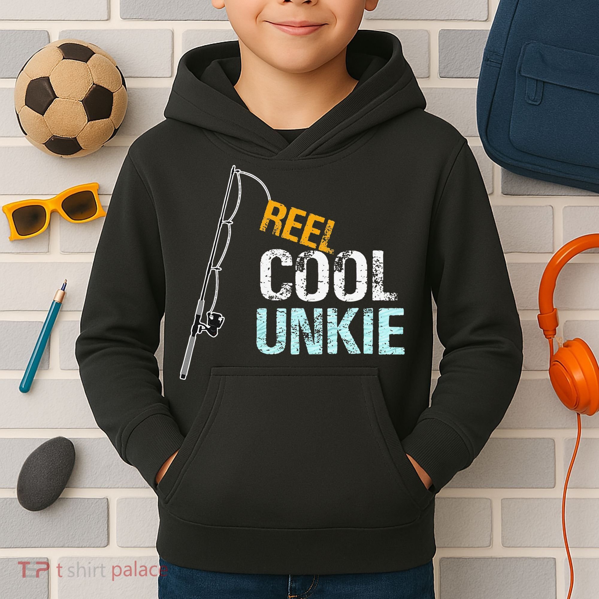 Reel Cool Unkie Uncle Gift From Niece Or Nephew Kids Hoodie