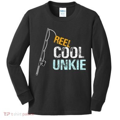 Reel Cool Unkie Uncle Gift From Niece Or Nephew Kids Long Sleeve Shirt