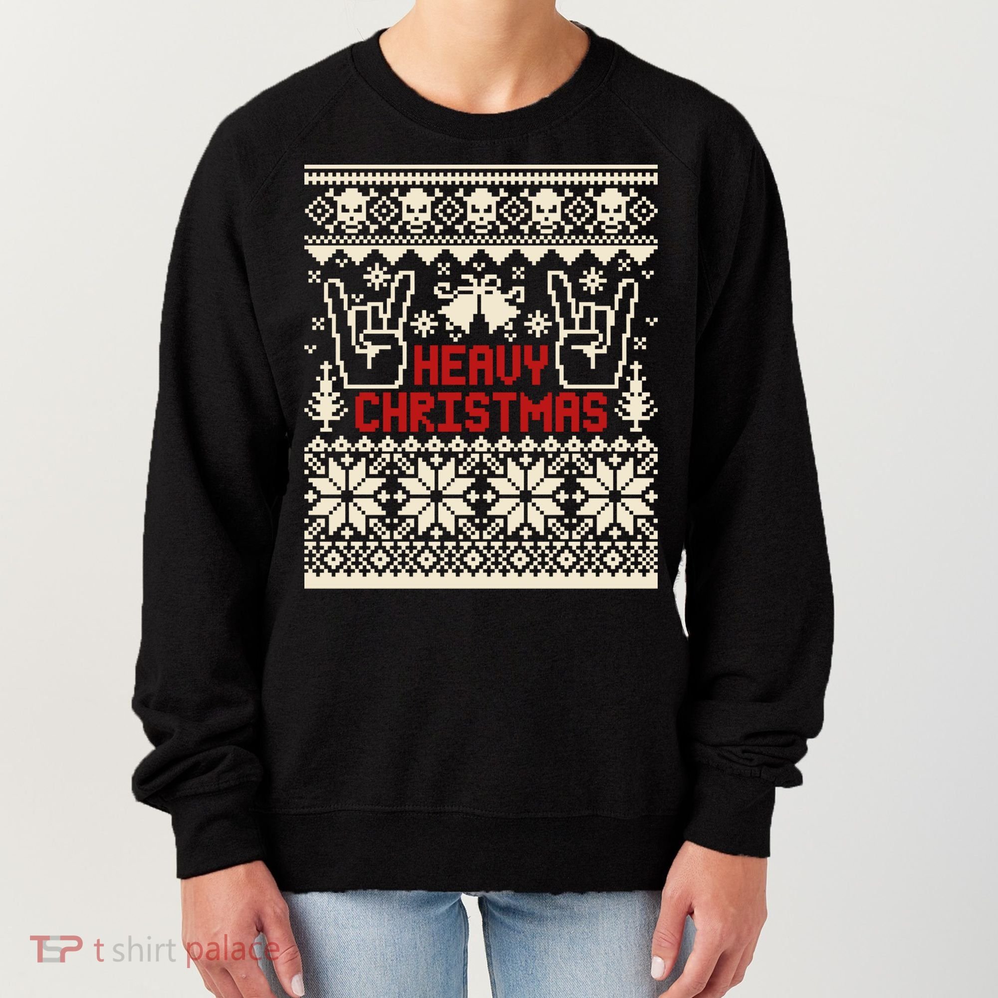 Rock Christmas Ugly Sweater Rocknroll Music Merry Christmas Gift Women's Sweatshirt