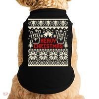 Rock Christmas Ugly Sweater Rocknroll Music Merry Christmas Gift Doggie Tank thumb 0