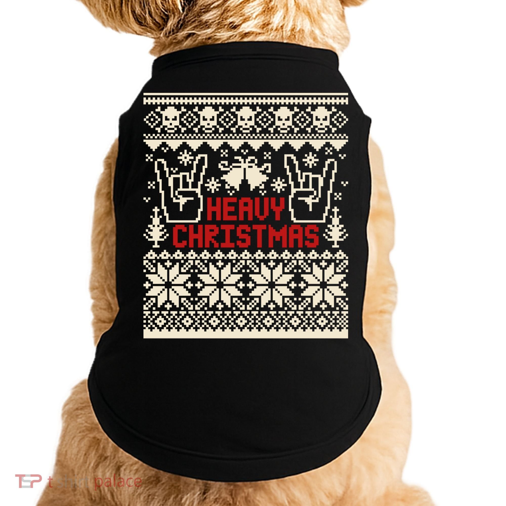 Rock Christmas Ugly Sweater Rocknroll Music Merry Christmas Gift Doggie Tank